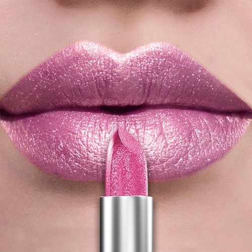 Glitter lipstick rose - lipstick, pink